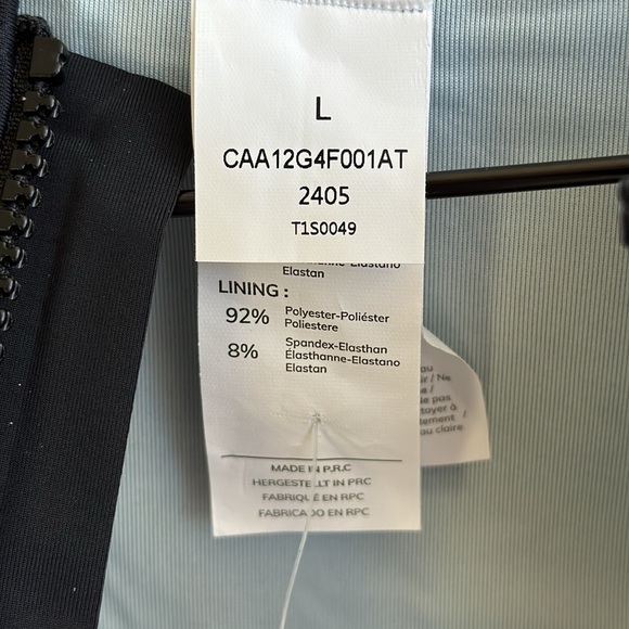 Black and Blue Long Sleeve Swimsuit - Picture 7 of 10